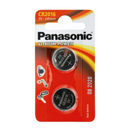 Батарейка Panasonic CR 2016 * 2 LITHIUM (CR-2016EL/2B)