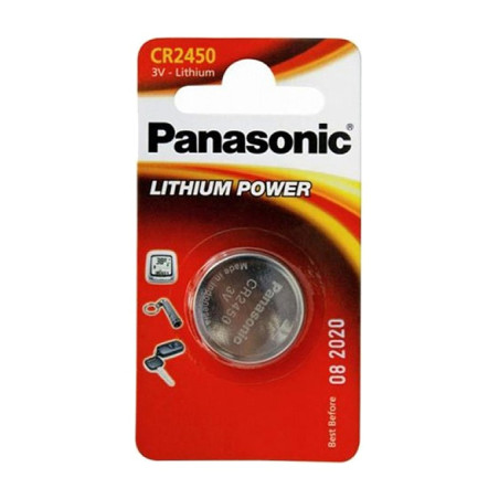 Батарейка Panasonic CR 2450 * 1 LITHIUM (CR-2450EL/1B)