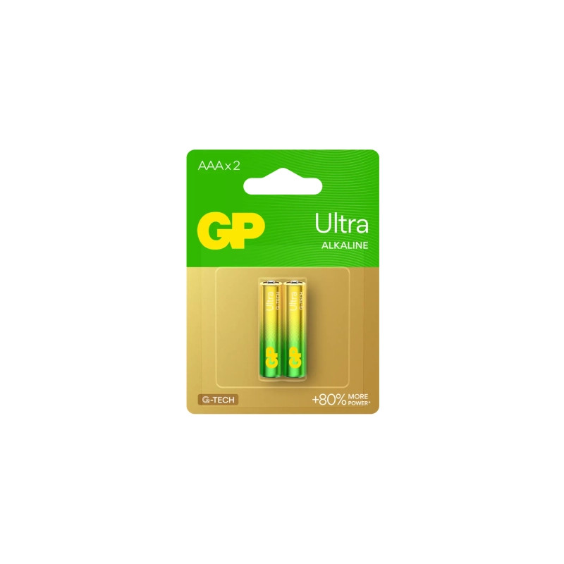 Батарейка Gp AAA LR03 ULTRA Alcaline * 2 (24AUETA21-2BC2 / 4891199027642)