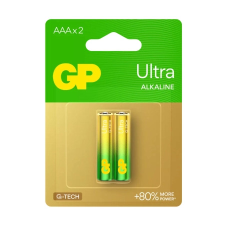 Батарейка Gp AAA LR03 ULTRA Alcaline * 2 (24AUETA21-2BC2 / 4891199027642)