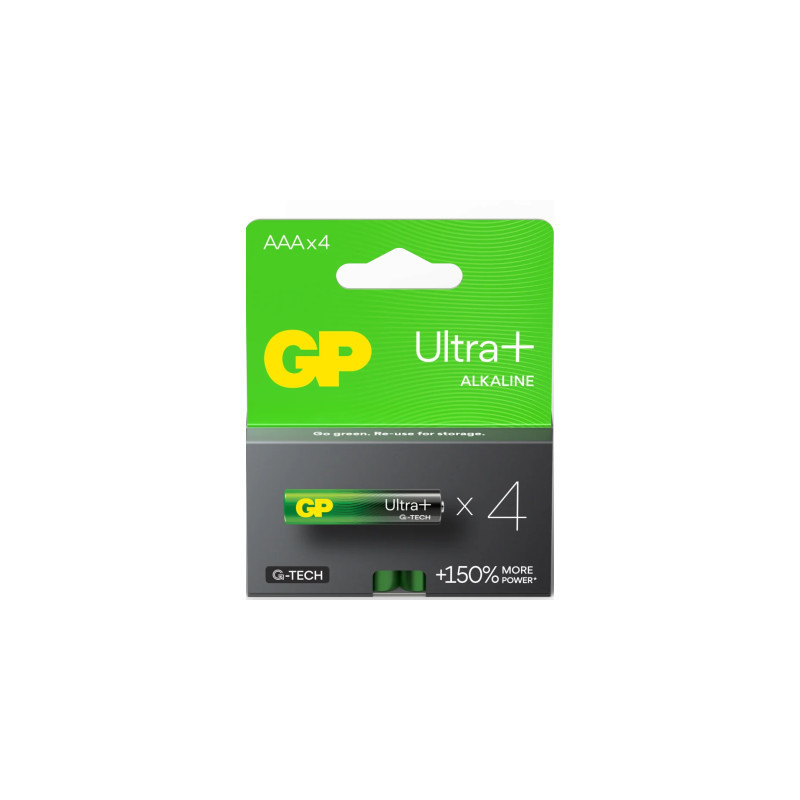 Батарейка Gp AAA LR03 Ultra Plus Alcaline * 4 (24AUP21-SB4 / 4891199203985)