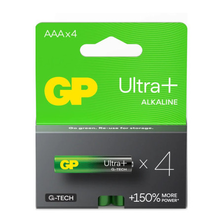 Батарейка Gp AAA LR03 Ultra Plus Alcaline * 4 (24AUP21-SB4 / 4891199203985)