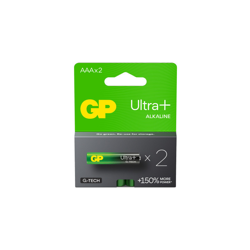 Батарейка Gp AAA LR03 Ultra Plus Alcaline * 2 (24AUP21-SB2 / 4891199218163)