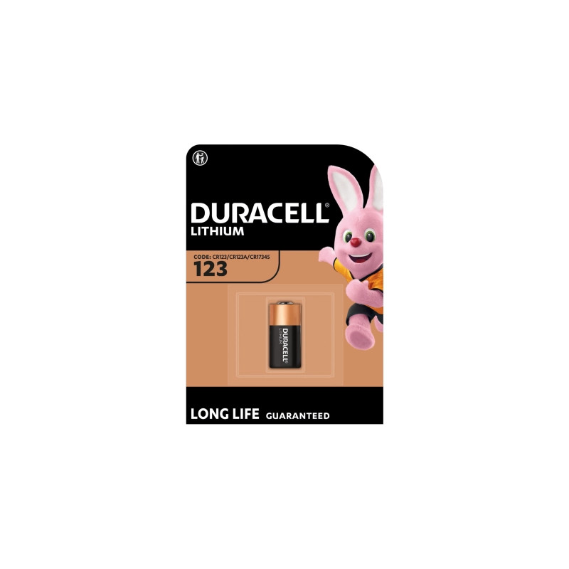 Батарейка Duracell 123 3V High Power літієва, CR123/CR123A/CR17345, 1 шт. в упаковці (5000394123106 / 5000784)
