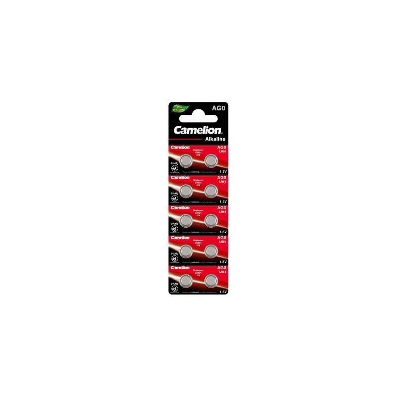 Батарейка AG0 / LR521 / LR63 Alkaline * 10 Camelion (AG0-BP10)