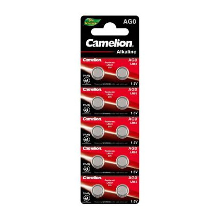 Батарейка AG0 / LR521 / LR63 Alkaline * 10 Camelion (AG0-BP10)