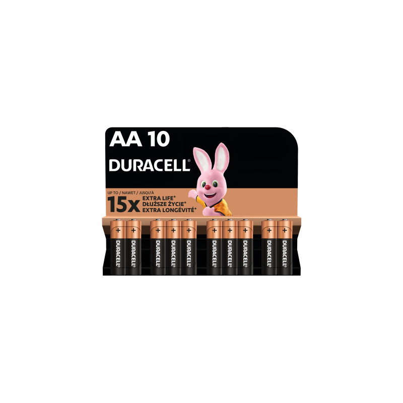 Батарейка Duracell AA лужні 10 шт. в упаковці (5002508/5006461)