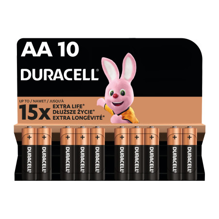 Батарейка Duracell AA лужні 10 шт. в упаковці (5002508/5006461)