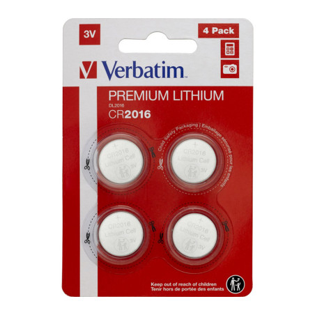 Батарейка Verbatim CR 2016 Lithium 3V * 4 (49531)