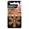 Батарейка Duracell для слухових апаратів розмір 312, 6 шт. в упаковці (5007516/5011449)