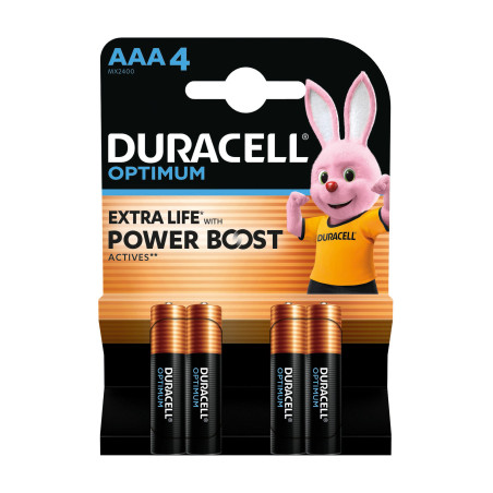 Батарейка Duracell Optimum AAA лужні 4 шт. в упаковці (5015596)