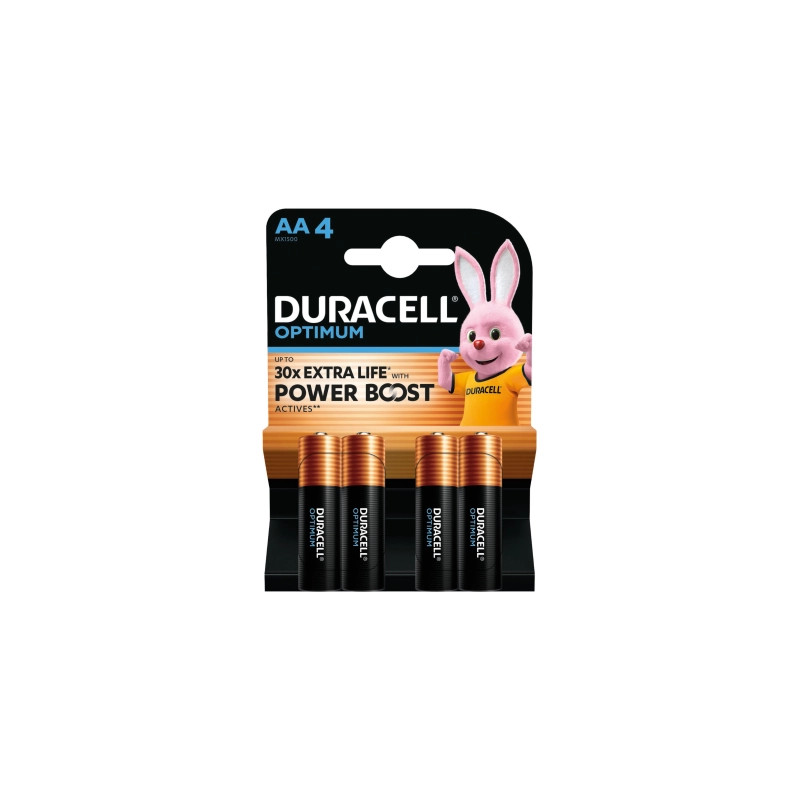 Батарейка Duracell Optimum AA лужні 4 шт. в упаковці (5015595)