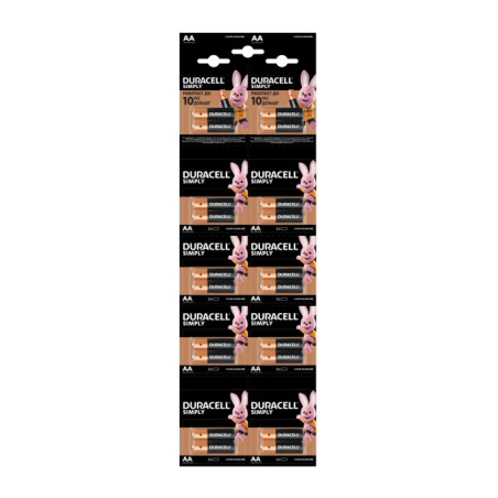Батарейка Duracell AA MN1500 LR06 (плакат 2*10) * 20 (5010608/5014439)