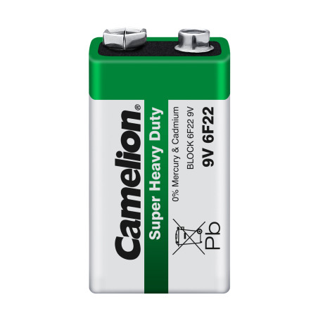 Батарейка Camelion Крона 6F22 9V Super Heavy Duty Green * 1 (6F22-SP1G)