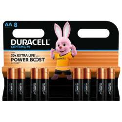 Батарейка Duracell Optimum AA лужні 8 шт. в упаковці (5014726 / 5015601)