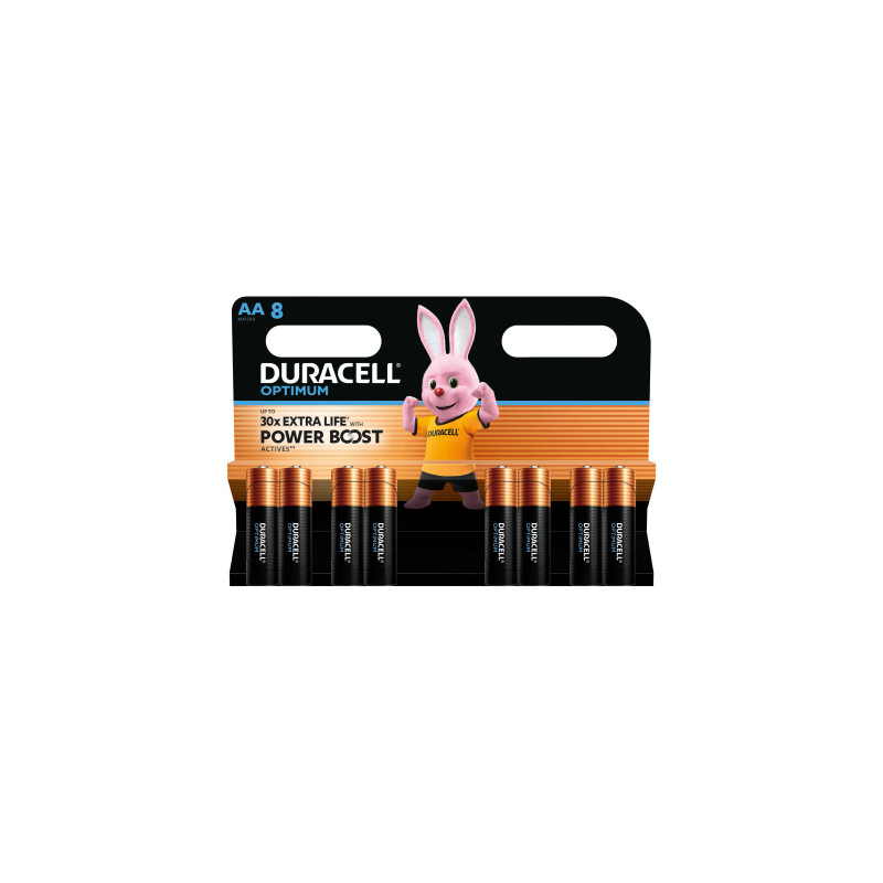 Батарейка Duracell Optimum AA лужні 8 шт. в упаковці (5014726 / 5015601)