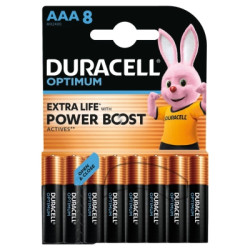 Батарейка Duracell Optimum AAA лужні 8 шт. в упаковці (5015602)