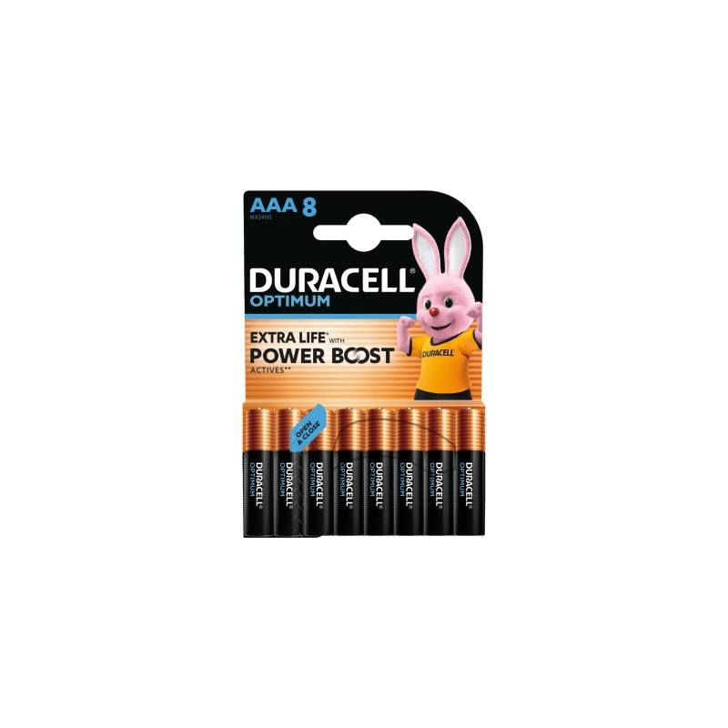 Батарейка Duracell Optimum AAA лужні 8 шт. в упаковці (5015602)