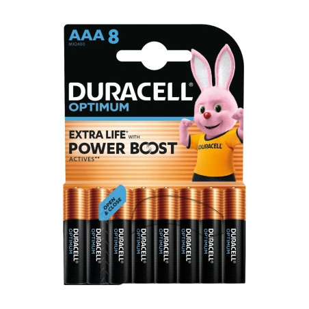 Батарейка Duracell Optimum AAA лужні 8 шт. в упаковці (5015602)