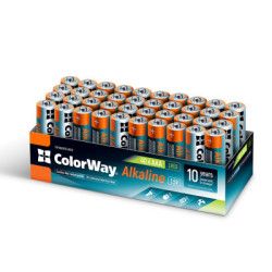 Батарейка ColorWay AAA LR6 Alkaline Power (лужні) * 40 colour box (CW-BALR03-40CB)