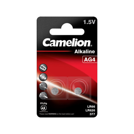 Батарейка AG4 / LR66 Alkaline * 2 Camelion (AG4-BP2)