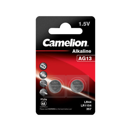 Батарейка AG13 / LR44 Alkaline * 2 Camelion (AG13-BP2)
