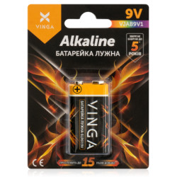 Батарейка 9V 6LR61 Alkaline Vinga (VJAB9V1)