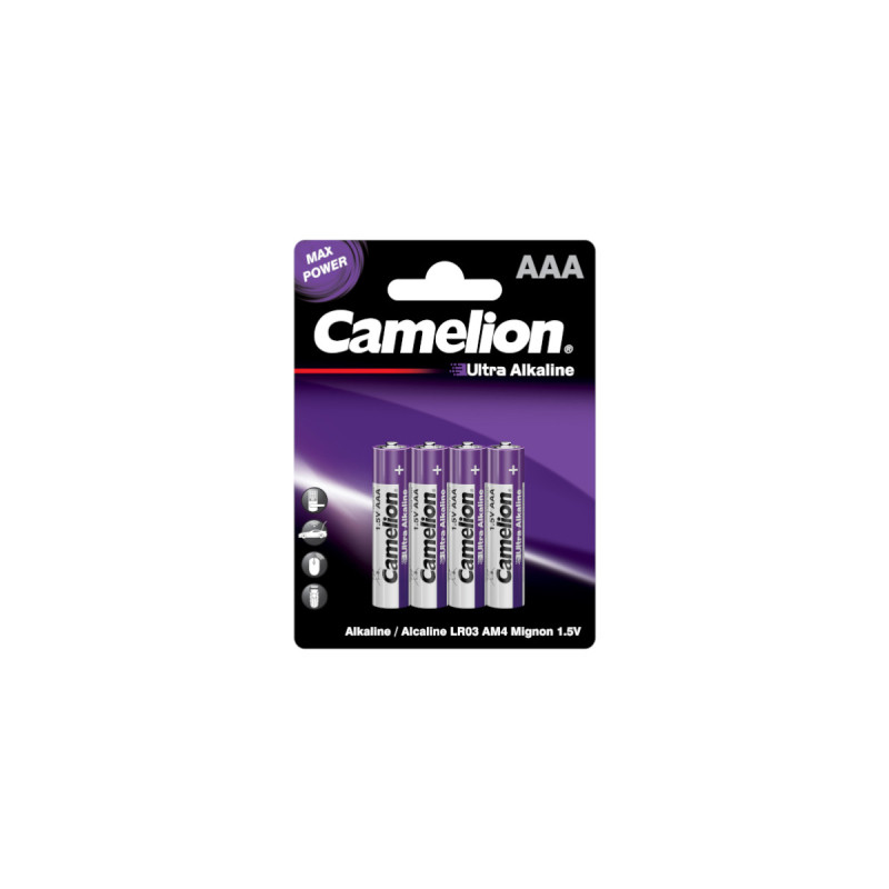 Батарейка Camelion AAA LR03 Ultra Alkaline * 4 (LR03-BP4UT)