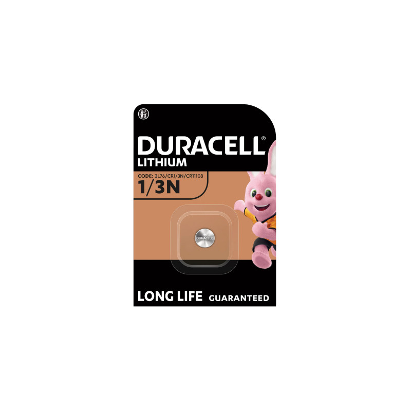 Батарейка 1/3N 3V спеціальна літієва, 2L76 / CR1 / 3N / CR11108, 1 шт. в упаковці Duracell (5007803)