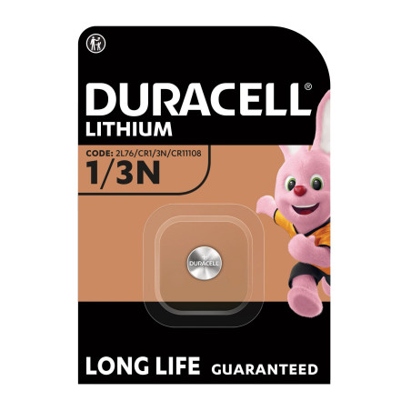 Батарейка 1/3N 3V спеціальна літієва, 2L76 / CR1 / 3N / CR11108, 1 шт. в упаковці Duracell (5007803)