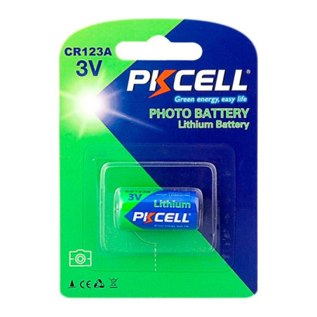 Батарейка CR 123A 3V Lithium PkCell (CR123A-1B)