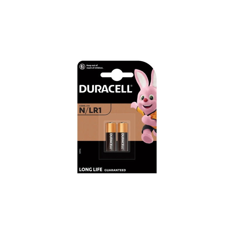 Батарейка Duracell N 1.5V лужна, LR1/E90/4001/AM5/MN9100 2 шт. в упаковці (5007465)