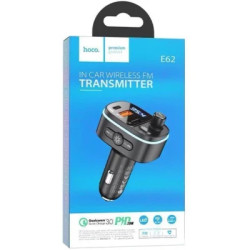 FM модулятор HOCO E62, Black, Box