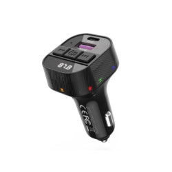 FM модулятор XO BCC17 Car Charger Smart Bluetooth Dual Port PD 30W Чорний (BCC17.black)