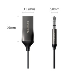 Bluetooth трансмітер Ugreen Bluetooth 5.0 Aux with mic CM309 UGREEN Black (70601)