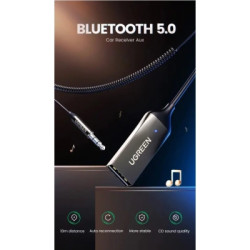Bluetooth трансмітер Ugreen Bluetooth 5.0 Aux with mic CM309 UGREEN Black (70601)
