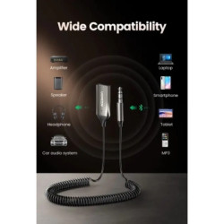 Bluetooth трансмітер Ugreen Bluetooth 5.0 Aux with mic CM309 UGREEN Black (70601)