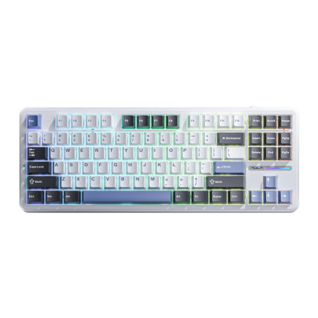 Клавіатура Aula F87 Gasket Greywood V3 Wireless/Bluetooth/USB UA White (6948391208602)