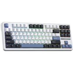 Клавіатура Aula F87 Gasket Greywood V3 Wireless/Bluetooth/USB UA White (6948391208602)