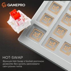 Клавіатура GamePro Genesis Infinity MK130BW Outemu Swithes USB White (MK130BW)