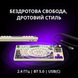 Клавіатура Lorgar KBP70TKLW Wireless TKL Mechanical Pro UA Black/Red (LRG-KBP70TKLW-BK-US)