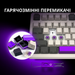 Клавіатура Lorgar KBP70TKLW Wireless TKL Mechanical Pro UA Black/Red (LRG-KBP70TKLW-BK-US)