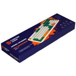 Клавіатура Canyon Shadder GKW-11 RGB Silent Wireless/Bluetooth/USB UA White (CND-SKBW11)