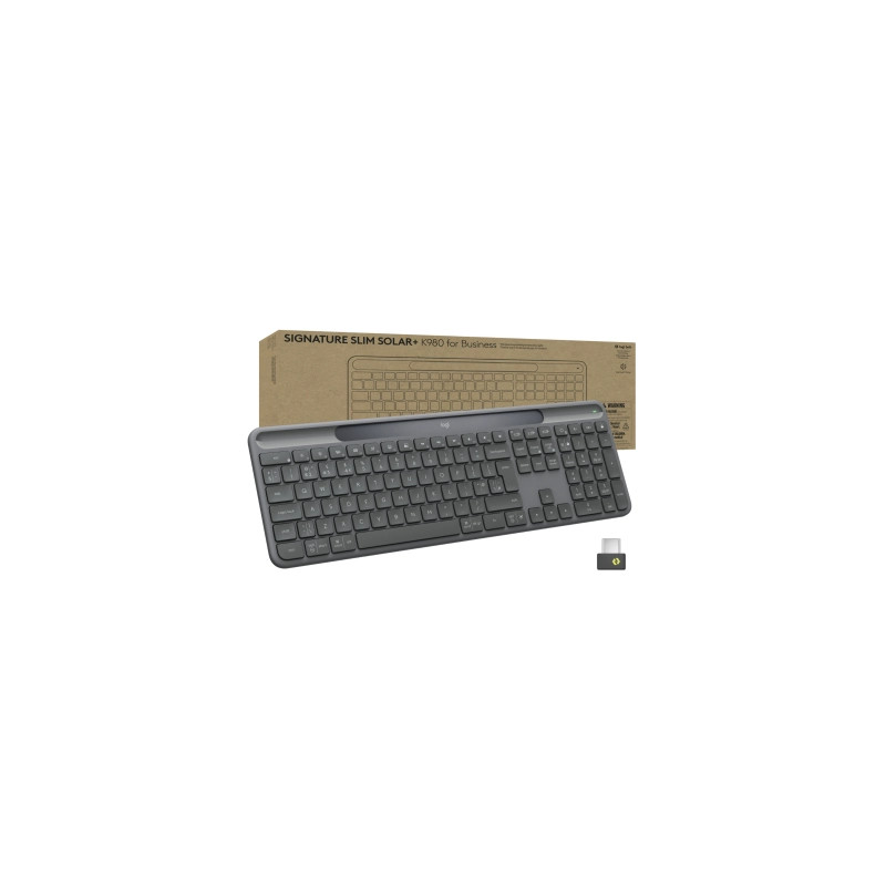 Клавіатура Logitech Slim Solar+ for Business Wireless/Bluetooth Graphite (920-013779)