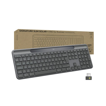 Клавіатура Logitech Slim Solar+ for Business Wireless/Bluetooth Graphite (920-013779)