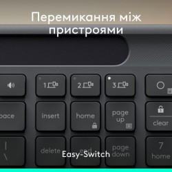 Клавіатура Logitech Slim Solar+ for Business Wireless/Bluetooth Graphite (920-013779)