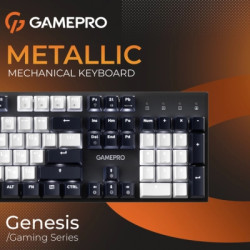 Клавіатура GamePro Genesis Metallic MK144B Outemu Red Switch USB UA Black (MK144B)