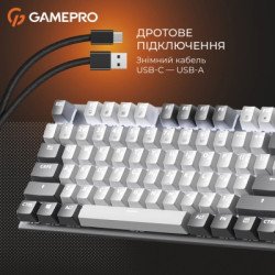 Клавіатура GamePro Genesis Metallic MK144G Outemu Red Switch USB UA Gray (MK144G)