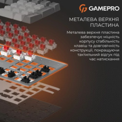 Клавіатура GamePro Genesis Metallic MK144G Outemu Red Switch USB UA Gray (MK144G)
