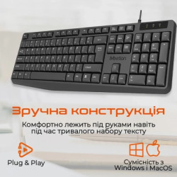 Клавіатура Meetion K200 USB UA Black (MT-K200-A-RUA)